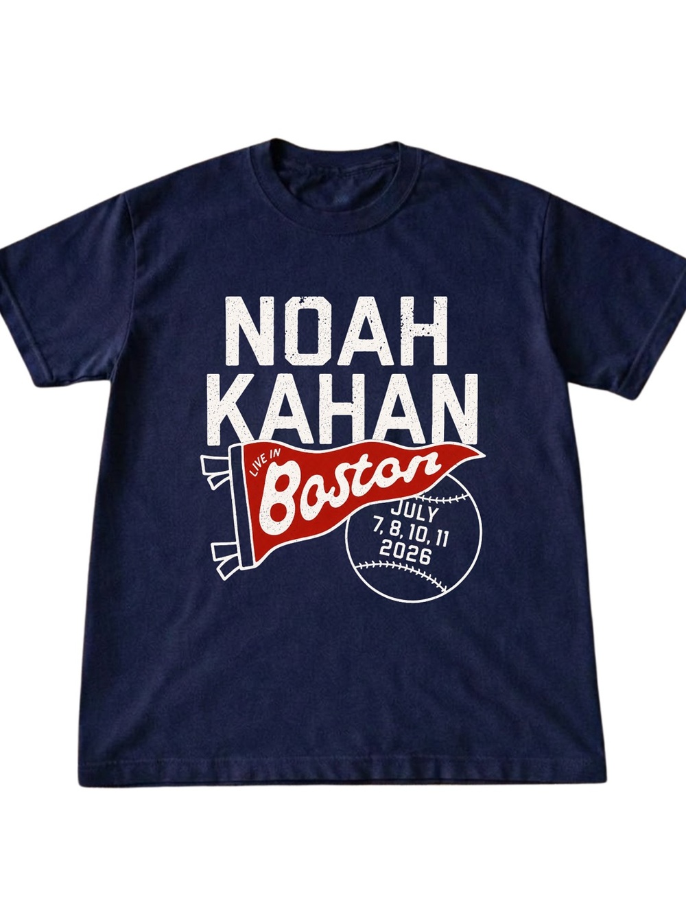 Gildan Navy Blue "Noah Kahan" Boston Tour Short Sleeve Tee
